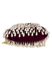 Dangle Sequines Embellished Velvet Potli