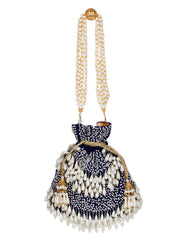 Dangle Sequines Embellished Velvet Potli