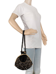 Dangle Embellished Velvet Potli