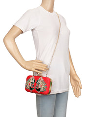 Adorn Embroidered Faux Silk Clutch