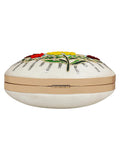 Gala Sequines Embroidered Velvet Round Clutch
