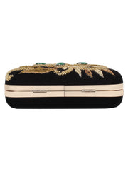 Vista Embellished Velvet Box Clutch