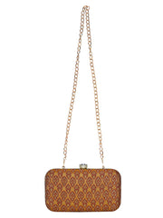 Tulle Textured Faux Silk Clutch