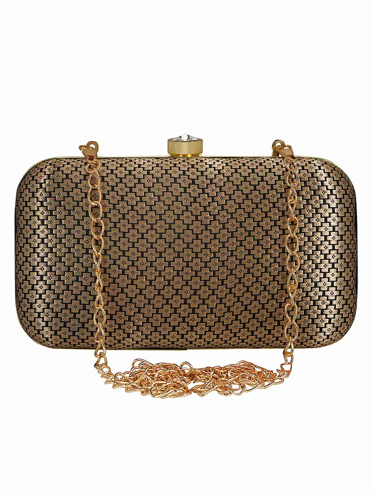Tulle Textured Faux Silk Clutch