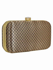 Tulle Textured Faux Silk Clutch