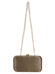 Tulle Textured Faux Silk Clutch