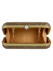 Tulle Textured Faux Silk Clutch