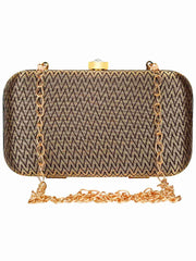 Tulle Textured Faux Silk Clutch