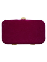 Adorn Sequines Embellished Velvet Clutch
