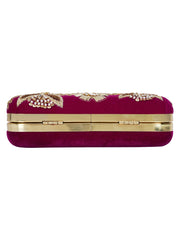 Adorn Sequines Embellished Velvet Clutch