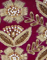 Adorn Sequines Embellished Velvet Clutch