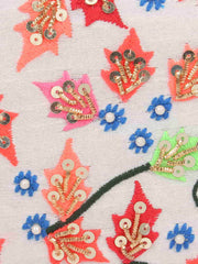 Adorn Embroidered Faux Silk Clutch