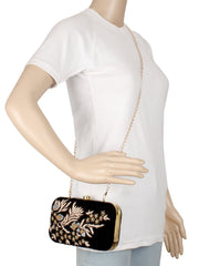 Adorn Embroidered Velvet Clutch