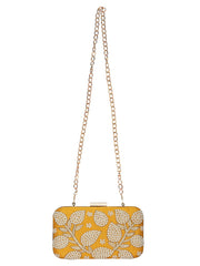 Adorn Embellished Faux Silk Clutch