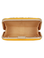 Adorn Embellished Faux Silk Clutch