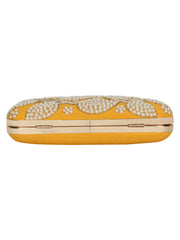 Adorn Embellished Faux Silk Clutch