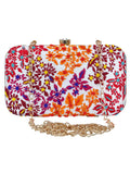 Adorn Embroidered Faux Silk Clutch