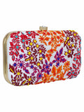 Adorn Embroidered Faux Silk Clutch
