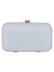 Adorn Embroidered Faux Silk Clutch