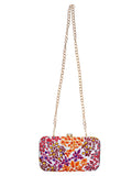 Adorn Embroidered Faux Silk Clutch