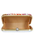 Adorn Embroidered Faux Silk Clutch