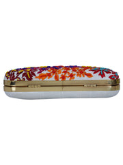 Adorn Embroidered Faux Silk Clutch