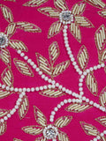 Adorn Embellished Faux Silk Clutch