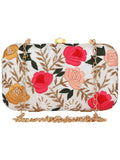 Adorn Embroidered Faux Silk Clutch