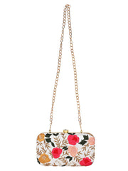 Adorn Embroidered Faux Silk Clutch