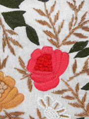 Adorn Embroidered Faux Silk Clutch