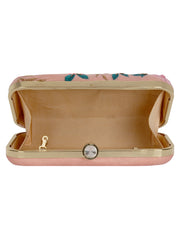 Adorn Embroidered Faux Silk Clutch