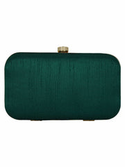 Adorn Embroidered Faux Silk Clutch