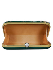 Adorn Embroidered Faux Silk Clutch