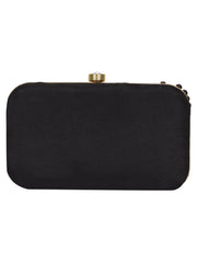 Adorn Embellished Faux Silk Clutch