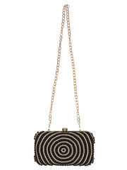 Adorn Embellished Faux Silk Clutch