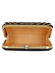 Adorn Embellished Faux Silk Clutch