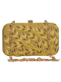 Adorn Embroidered Faux Silk Clutch