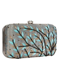 Adorn Embroidered Faux Silk Clutch