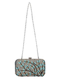 Adorn Embroidered Faux Silk Clutch