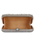 Adorn Embroidered Faux Silk Clutch