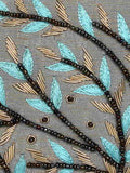 Adorn Embroidered Faux Silk Clutch