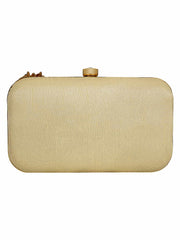 Spiffy Embellished Faux Silk Clutch