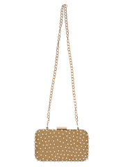 Adorn Embellished Faux Silk Clutch