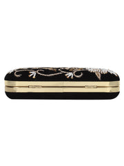 Adorn Sequines Embellished Velvet Clutch