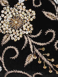 Adorn Sequines Embellished Velvet Clutch