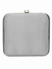 Spiffy Sequines Embellished Faux Silk Box Clutch