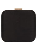 Vista Embroidered Faux Silk Box Clutch