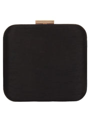 Vista Embroidered Faux Silk Box Clutch