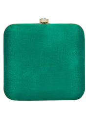 Vista Embellished Faux Silk Clutch