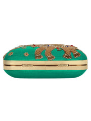 Vista Embellished Faux Silk Clutch